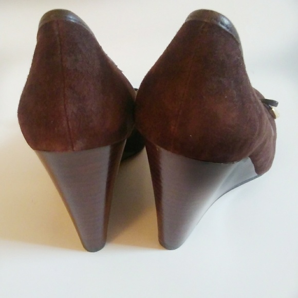 Coach 9M Brown Suede Irene Wedge - Picture 7 of 8